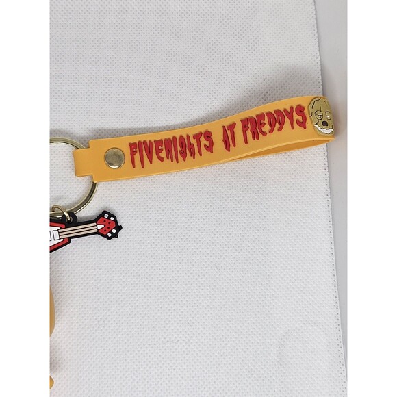 FNAF Chica And Guitar Keychain With Wrist Lanyard Five Nights At Freddys - Picture 2 of 4